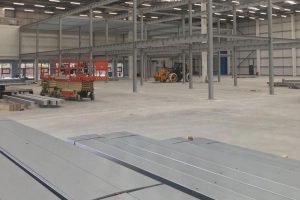 The CooperVision Optics mezzanine floor with steel supplied by AJN Steelstock