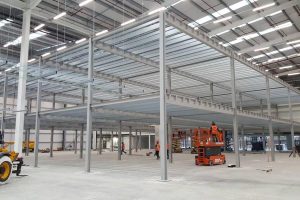 The CooperVision Optics mezzanine floor with steel supplied by AJN Steelstock