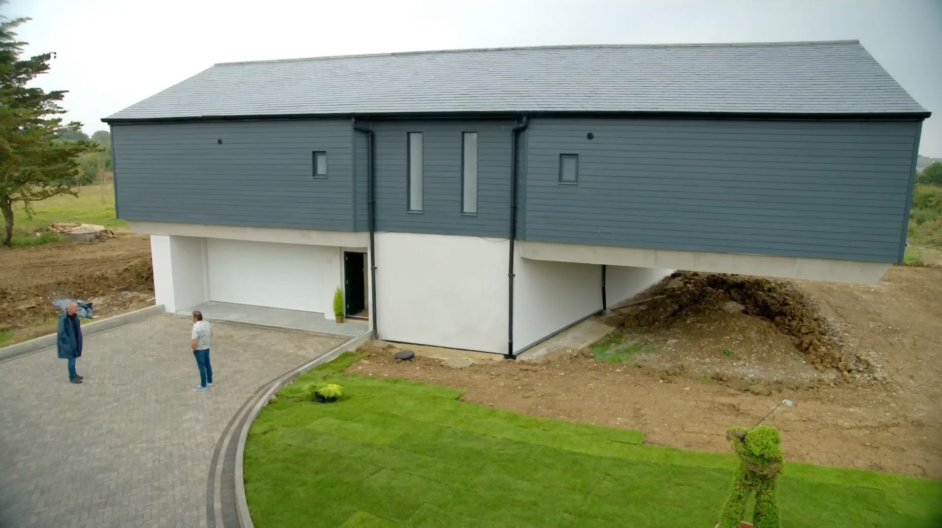 A view of the back of the Grand Designs house that AJN Steelstock supplied steel for