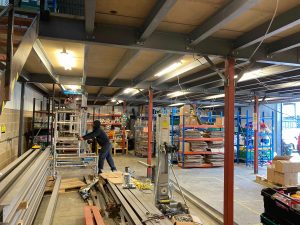The Harlow Charity Foodbank being reinforced with donated AJN steel