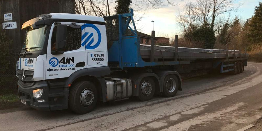 Lidl Supermarket - Swansea The AJN lorry delivering steel for the LIDL in Swansea