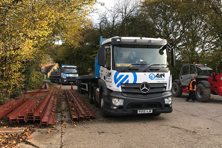 Northend Project - Henley - AJN Steelstock AJN lorries delivering the steel the Northend project