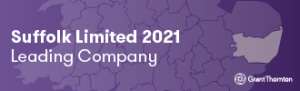 A graphic highlighting Suffolk and reading 'Suffolk Limited 2021 Leading Company'