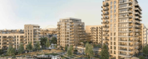 The Grand Union Project buildings standing tall, built by Barretts of Aspley with AJN Steel