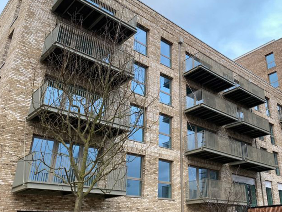 Grand Union Apartments supplied by AJN Steelstock, looking at many balconies