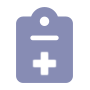 Medical employment benefit icon, medial checkboard