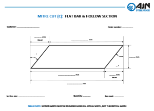 MITRE CUT (C) - Flat Bar HOLLOW SECTION