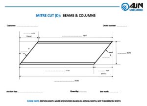 MITRE CUT (D) – BEAMS & COLUMNS