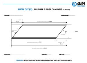 MITRE CUT (G) – PARALLEL FLANGE CHANNELS