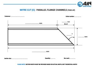 MITRE CUT (K) – PARALLEL FLANGE CHANNELS