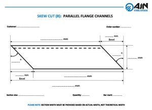 SKEW CUT (B) PARALLEL FLANGE CHANNELS