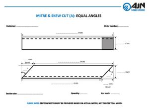 MITRE & SKEW CUT (A) EQUAL ANGLES