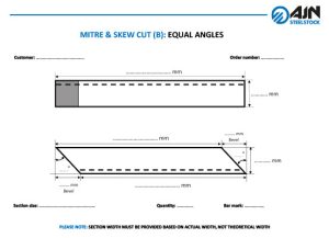 MITRE & SKEW CUT (B) EQUAL ANGLES