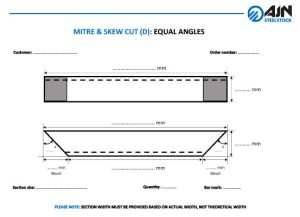 MITRE & SKEW CUT (D) EQUAL ANGLES