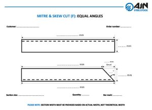 MITRE & SKEW CUT (F) EQUAL ANGLES
