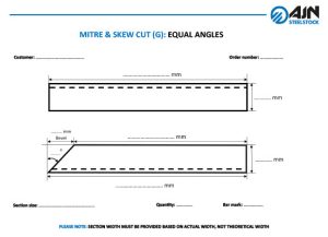 MITRE & SKEW CUT (G) EQUAL ANGLES