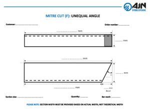 MITRE CUT (F) UNEQUAL ANGLE